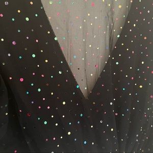 Disco Long Sleeve Sequin Shirt - Size Medium